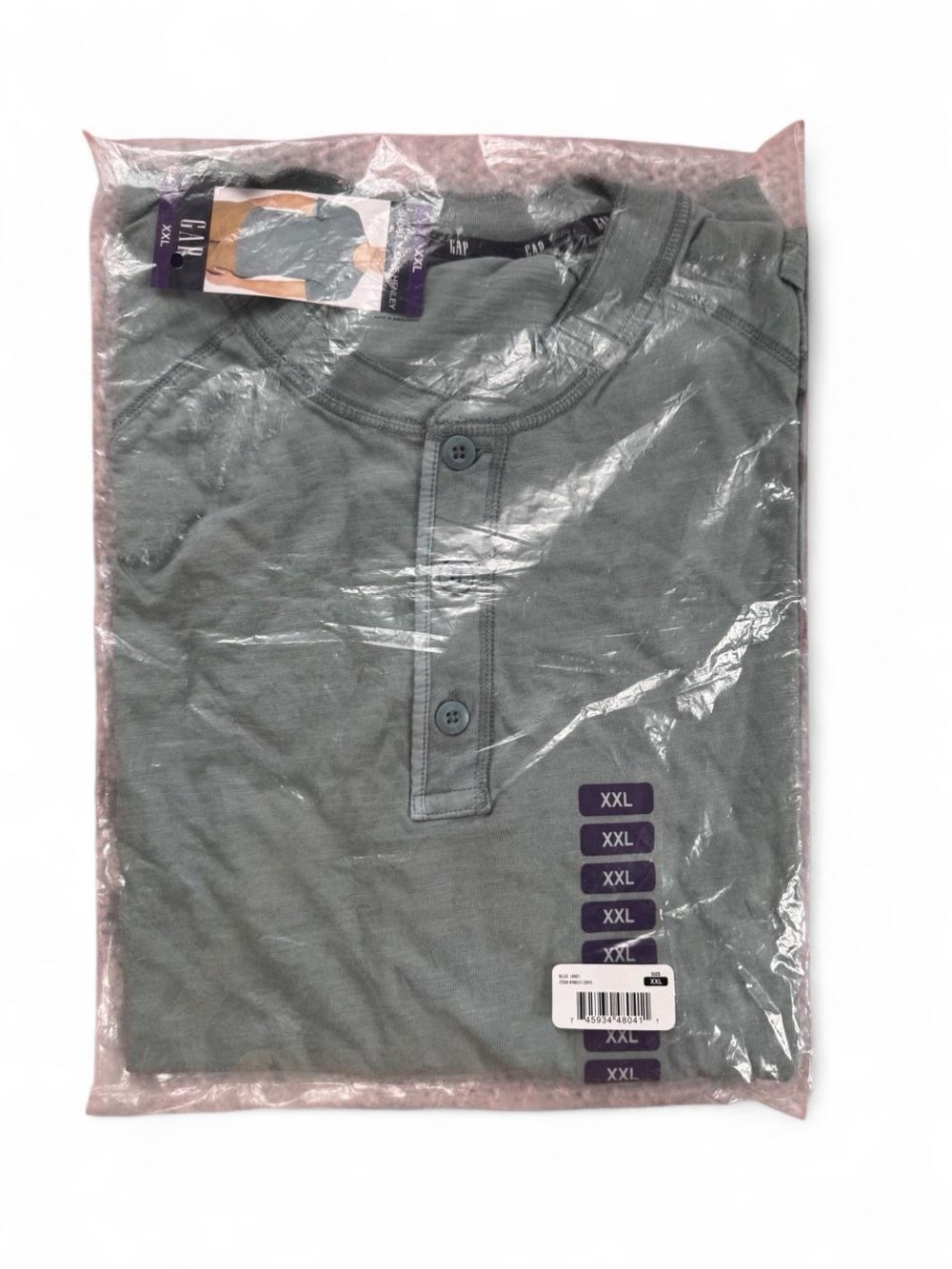 GAP Men's Henley Short Sleeve Shirt